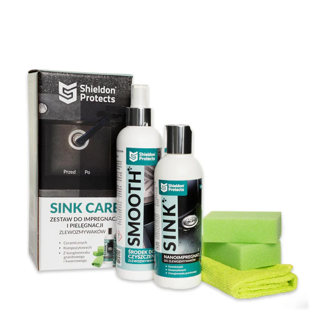 Набір Shieldon Protects Sink Care — імпрегнатор для гранітної мийки та засіб для щоденного догляду